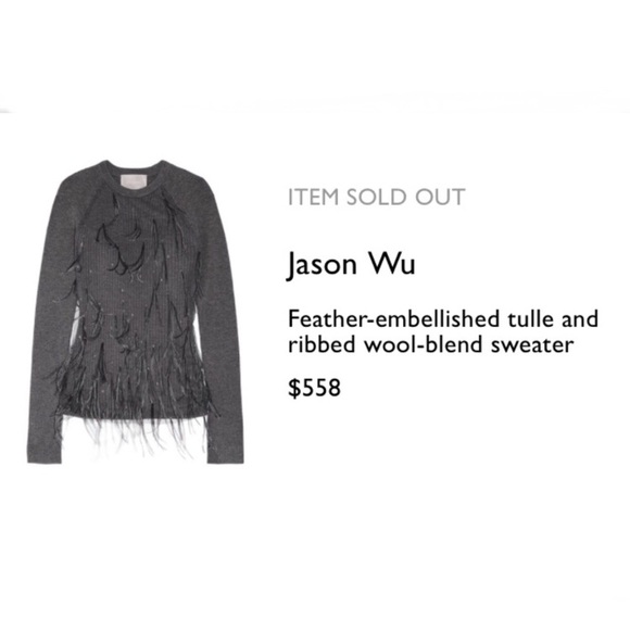 Jason Wu Fuzzy Feather Sweater - Picture 8 of 13